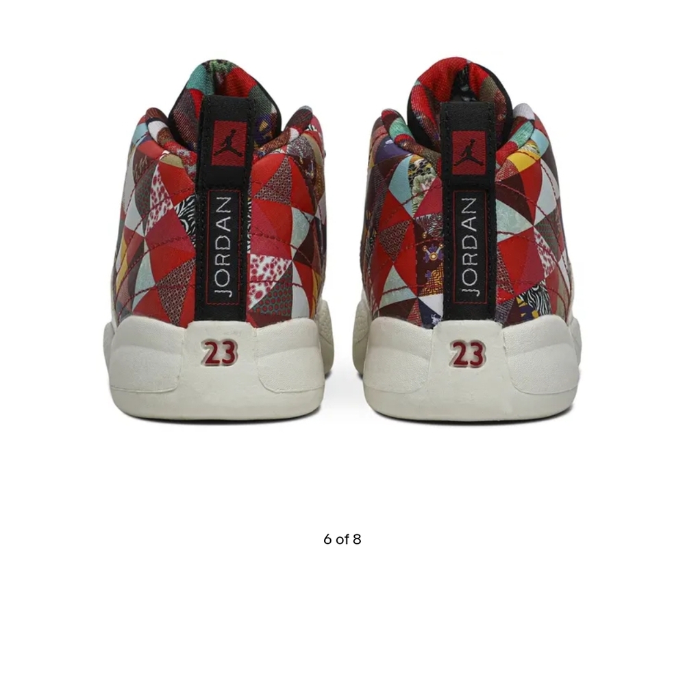 Nike Air Jordan Kids Sneakers - 'Chinese New Year' Geometric Multicolor Print - Picture 3 of 3